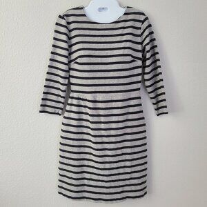 Old Navy Gray & Black Striped 3/4 Sleeve Knit Dress Size Women’s Small